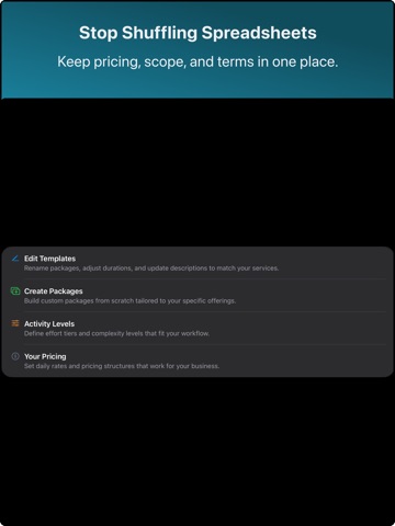 Proposal Craft: Smart Quotes iPad screenshot