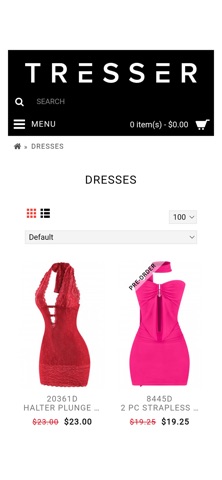 Tresser Clothing Wholesale screenshot