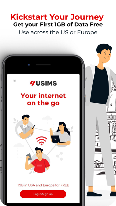 eSIM Travel SIM card: USIMS Screenshot