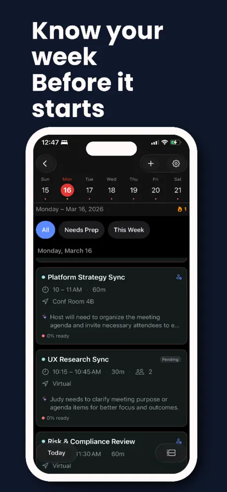 Intent - 商务日历  - 会前准备应用截图