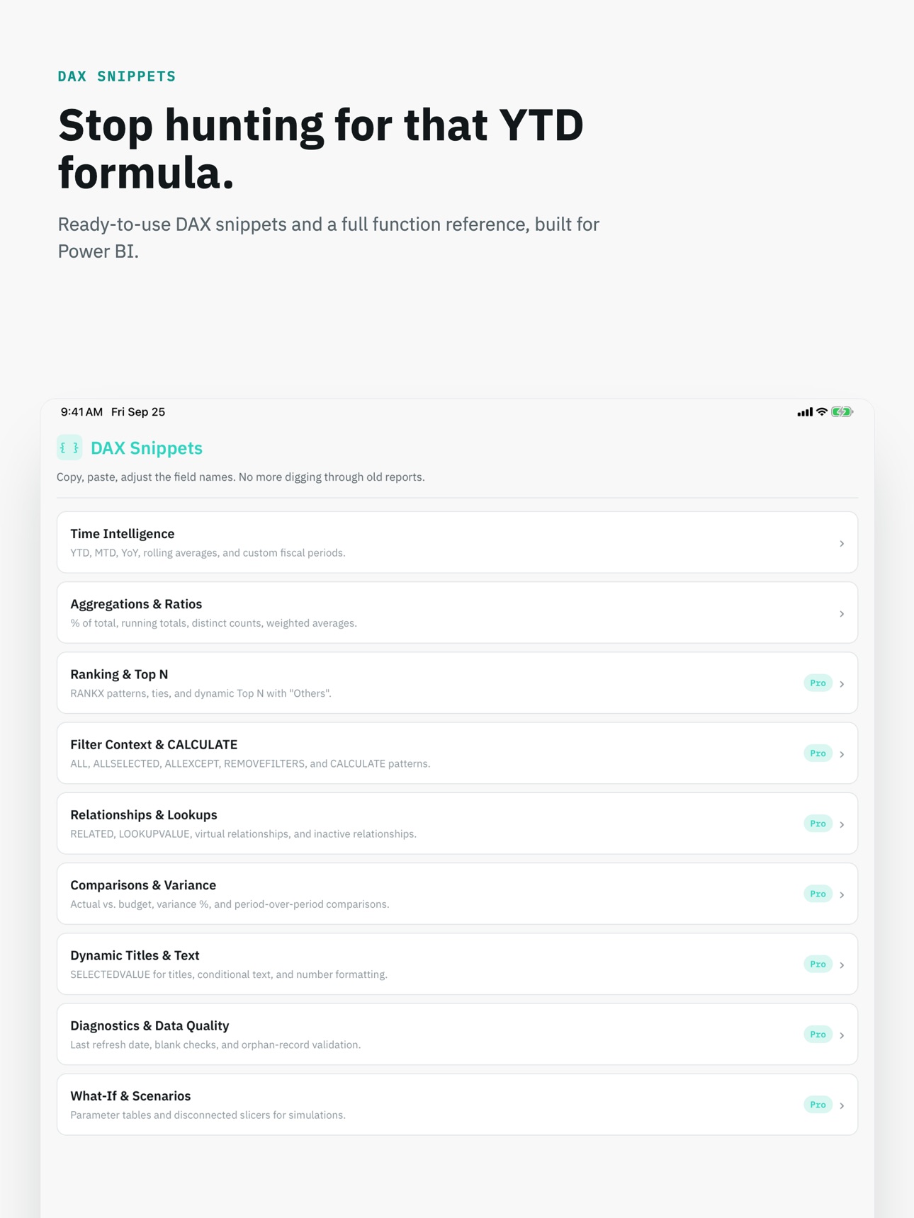 Screenshot 5 of DAX Snippets