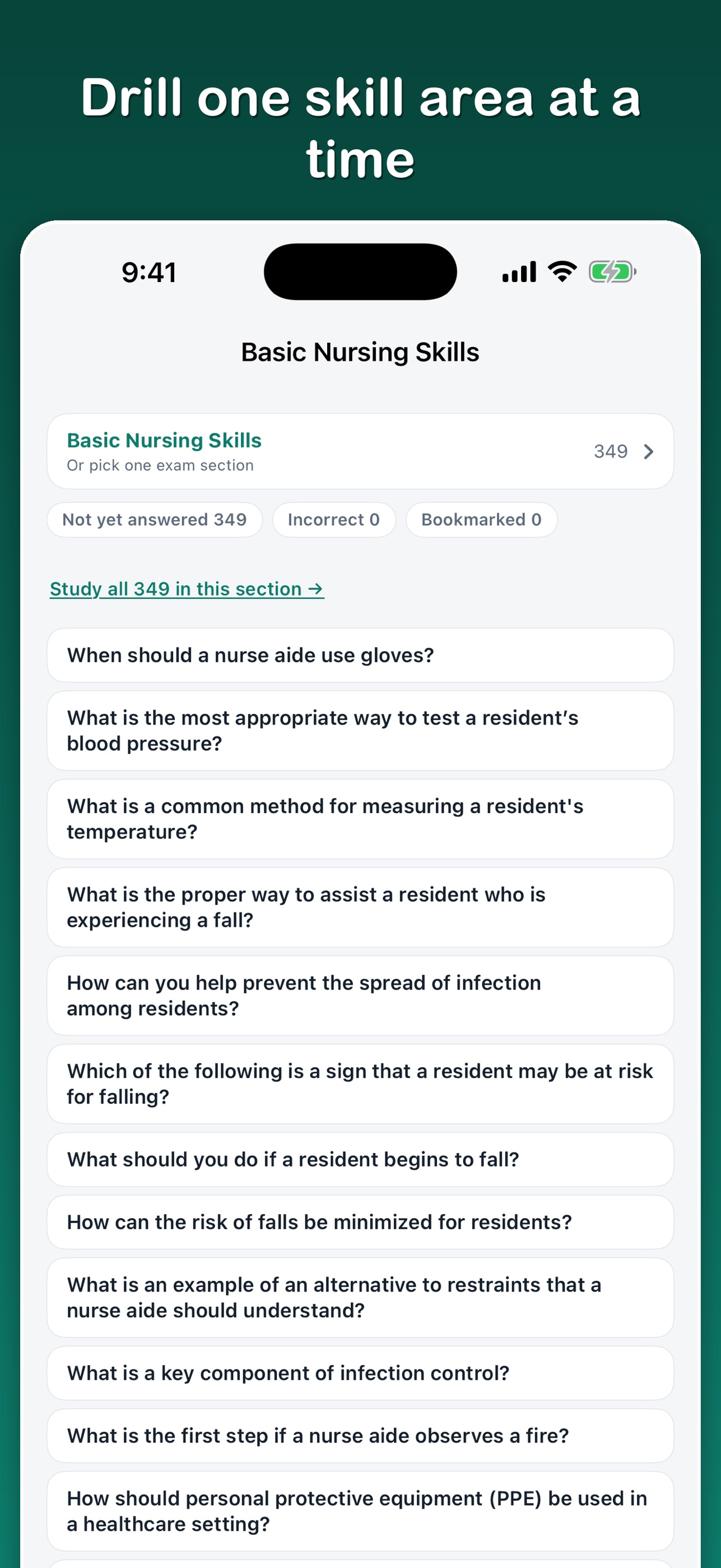 Screenshot 4 of CNA Practice Test: Exam Prep
