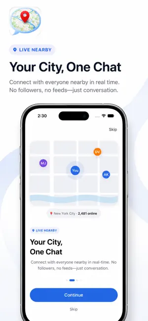 CityChat - Local Chatrooms screenshot 1
