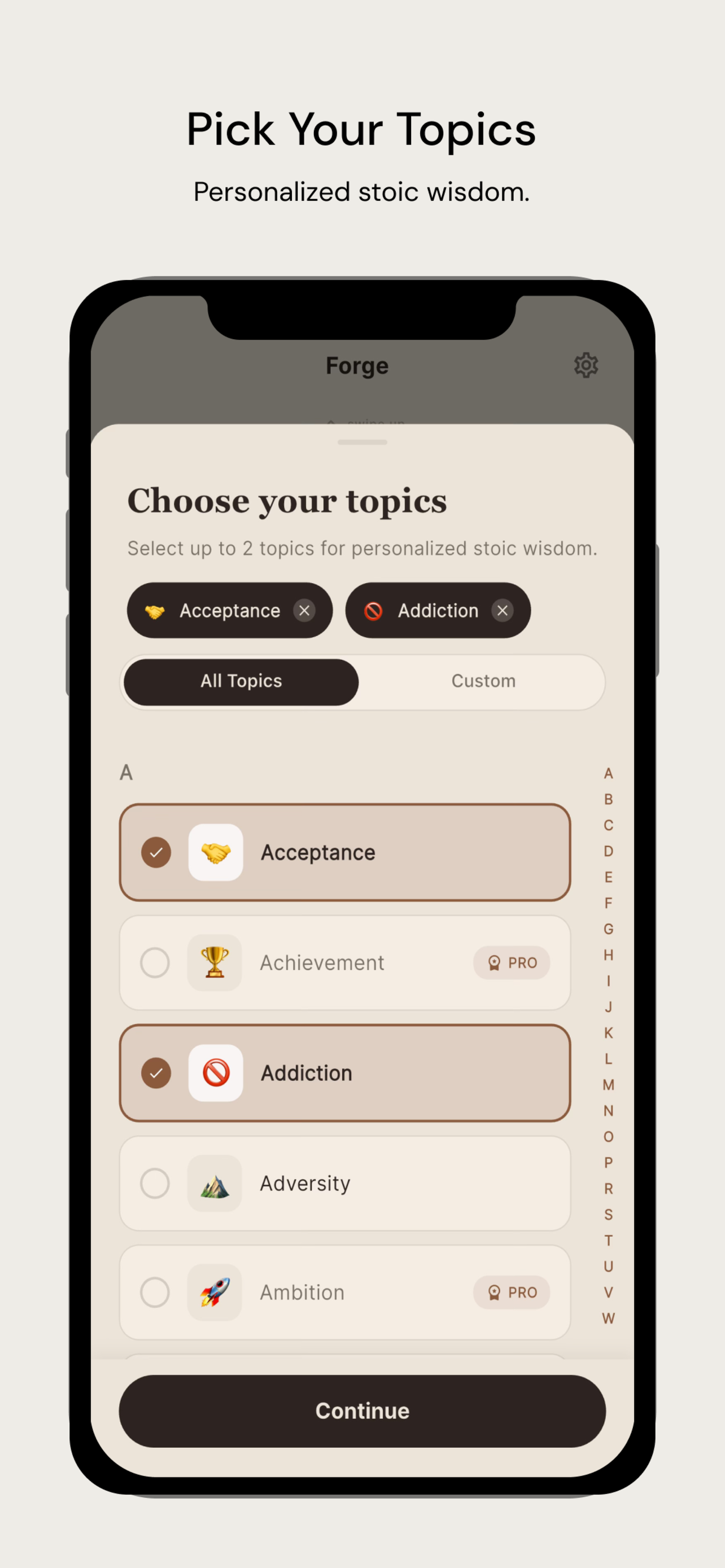 Forge: Stoic Daily Quotes