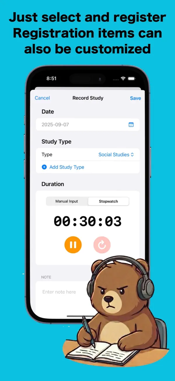 Screenshot #2 pour StudyLog – Suivi études