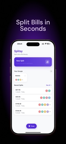 Splitsy - Scan & Split Bills Screenshot 1 of 5