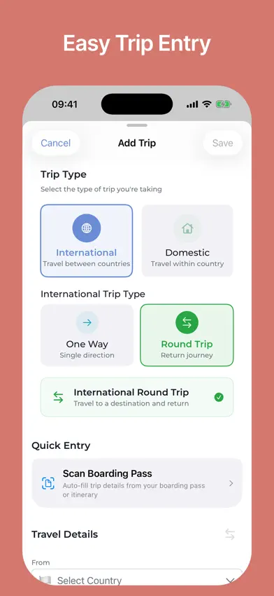 StayStat: Visa & Residency Log screenshot 3