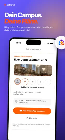Screenshot von Gathered: Events & Freunde auf dem iPhone 6