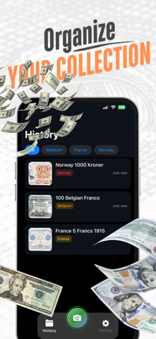 Banknote Identifier Snap Value screenshot