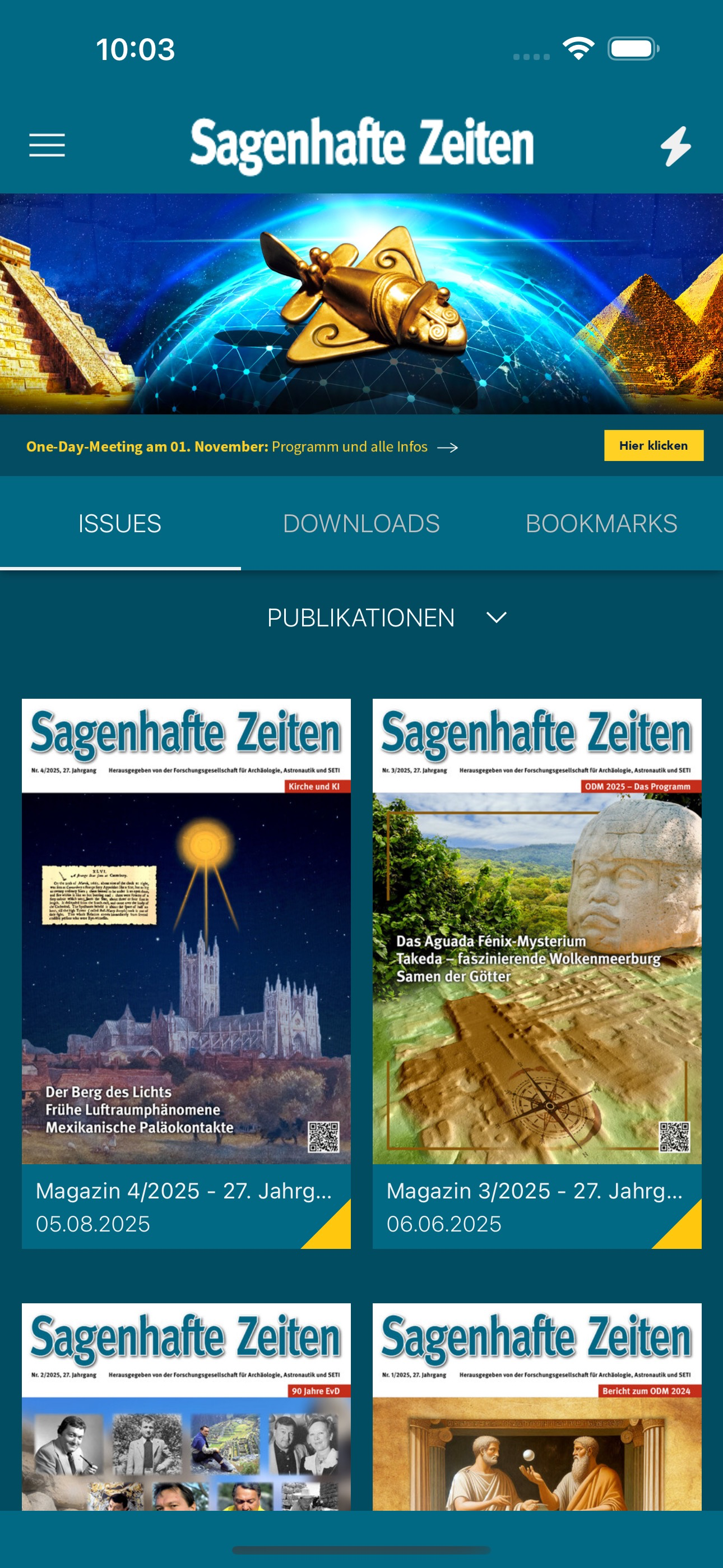 SAGENHAFTE ZEITEN Archiv-App