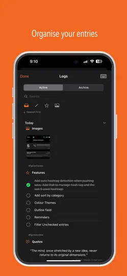 Captura de pantalla de SprintNotes en iPhone 4
