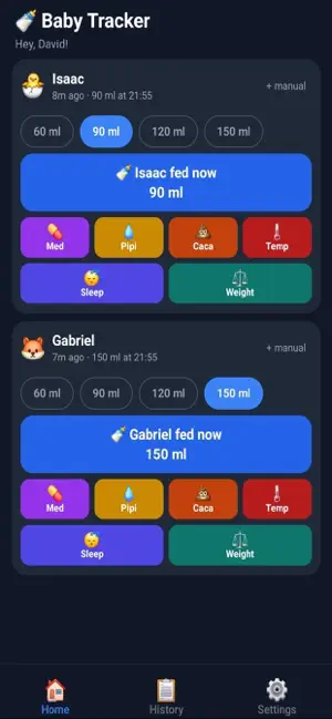TwinLog — Baby Tracker screenshot 1