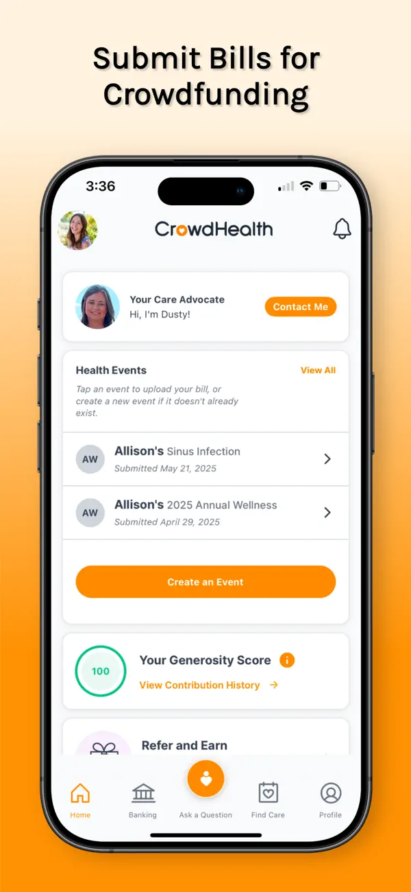 Screenshot #1 pour CrowdHealth Mobile