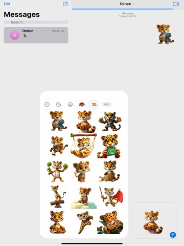 Jungle Jaguar Stickers iPad screenshot