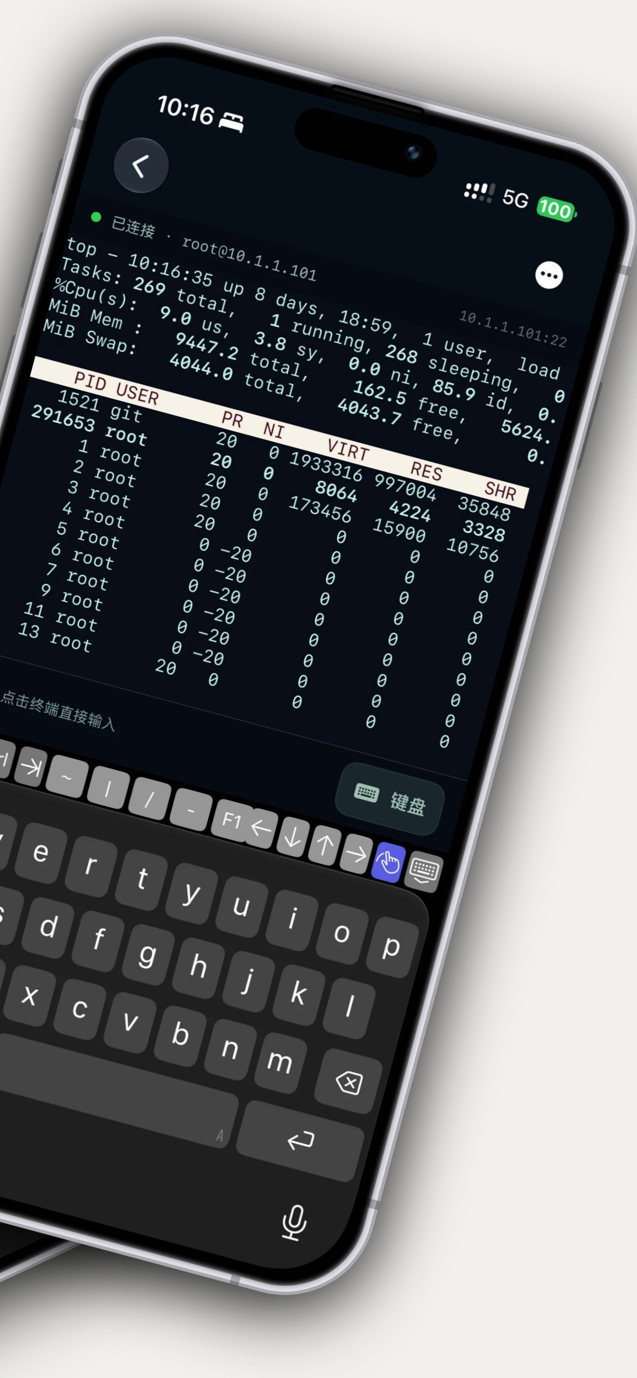 Screenshot 2 of Termini - SSH Terminal