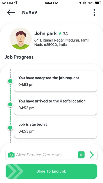 DLVRD SERVICE APP Screenshot