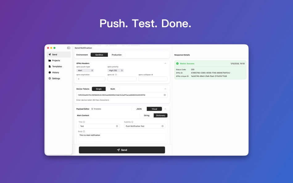 TryPush - Push Notification (macOS) Av: 锡和 李