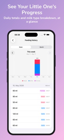 Tinyfeed: Baby Feeding Log Screenshot 3 of 4