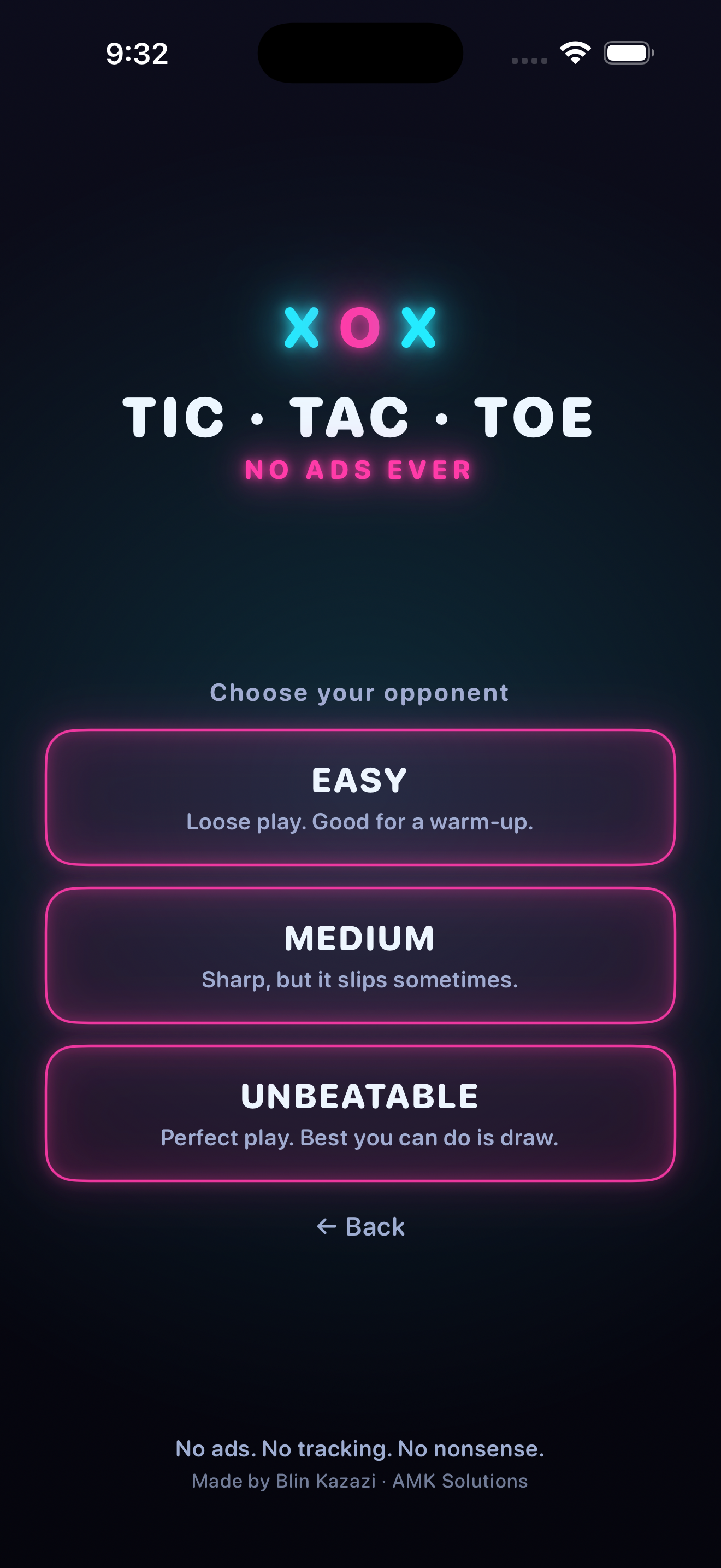 Tic Tac Toe: No Ads Ever screenshot 4