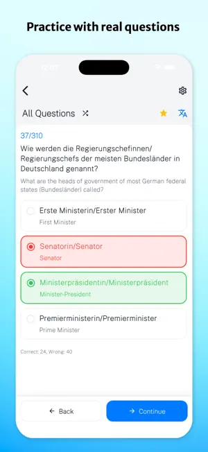Einbürgerungstest Trainer 2026 screenshot 3