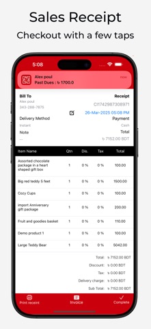 Nexchar POS screenshot