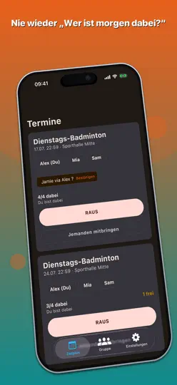 Screenshot von MatchUp - Who's In? auf dem iPhone 1