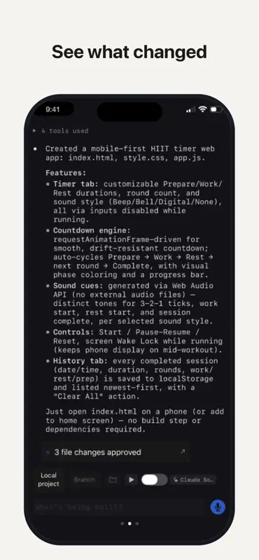 MobileCodeAI screenshot 3 of 5
