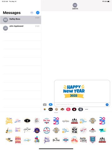 2025 - Happy New Year Sticker iPad screenshot