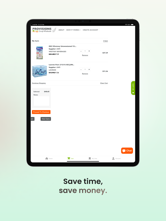Provisions Co-op Wholesale iPad screenshot 5 - Shopping app