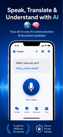 HelpMeSpeak – AI Translator iPhone screenshot