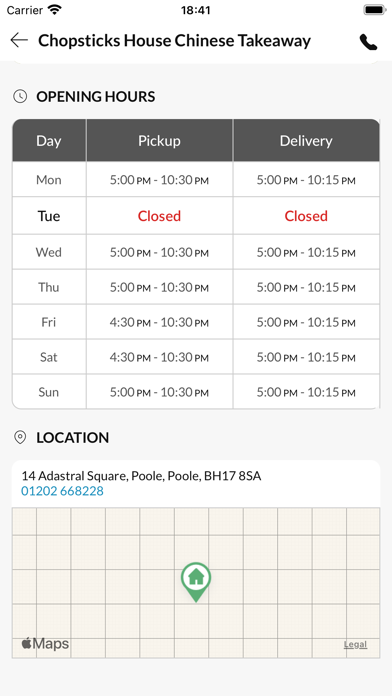 Chopsticks House Takeaway Screenshot