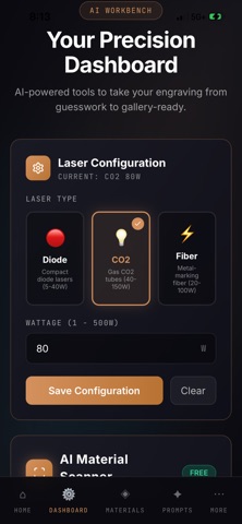 LaserForge AI iPhone screenshot