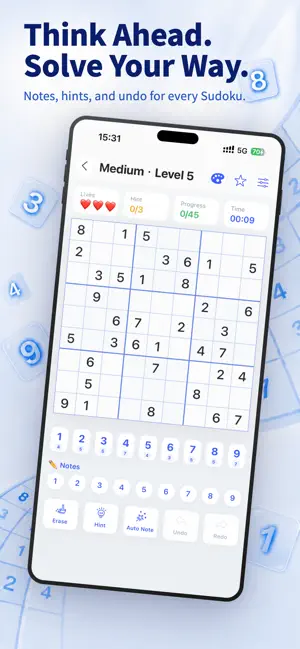 Sudoku - No Ads Killer Puzzle screenshot 1