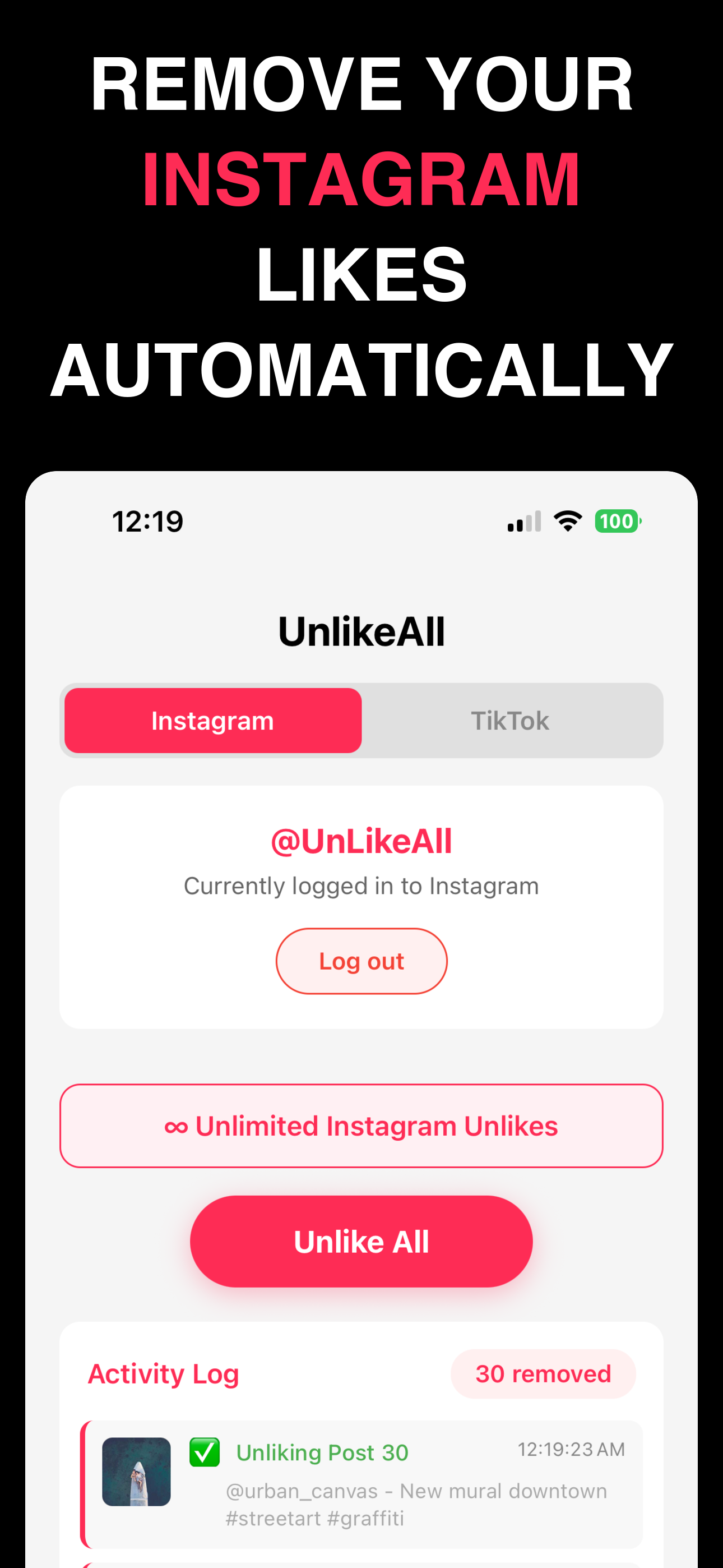 UnLikeAll: Like Remover screenshot 2
