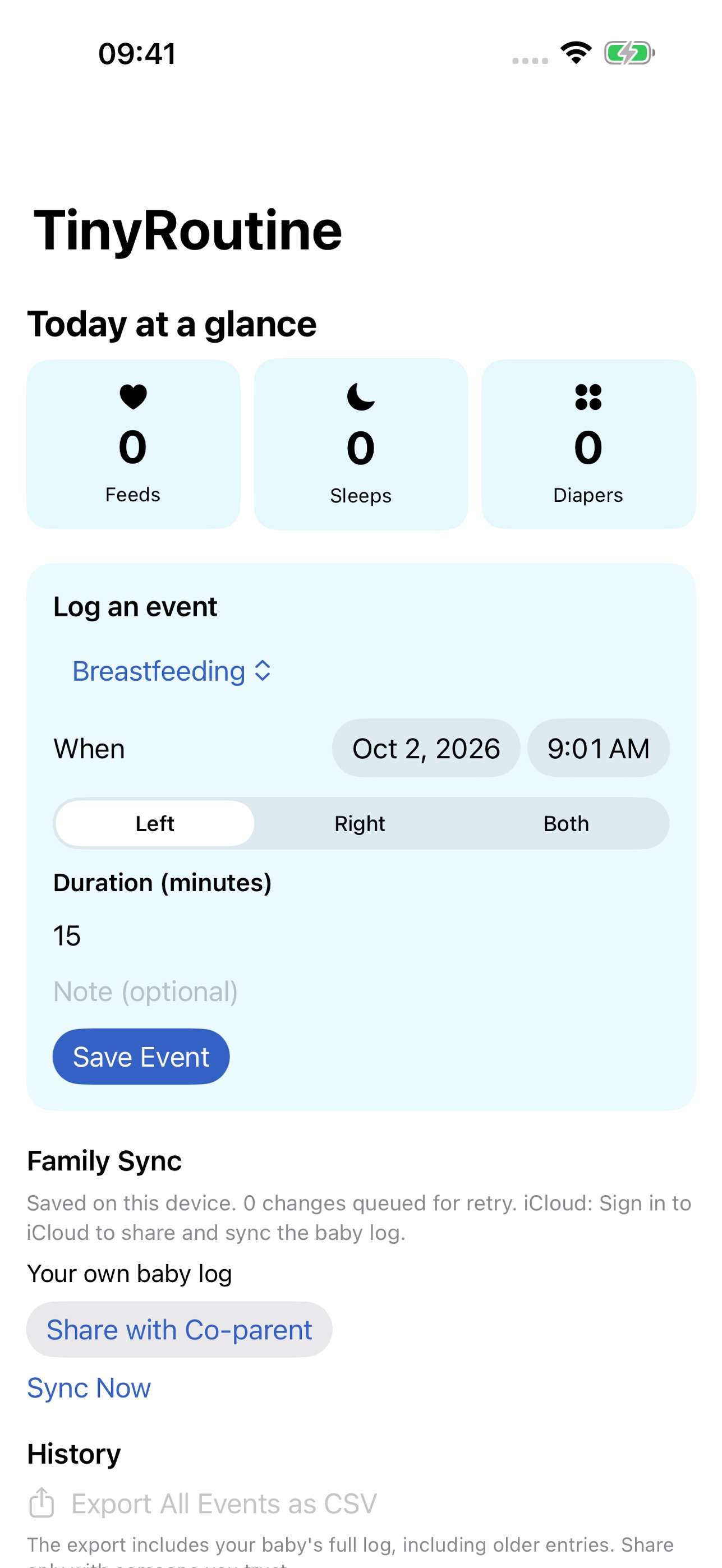 Screenshot 2 of Baby Tracker: TinyRoutine