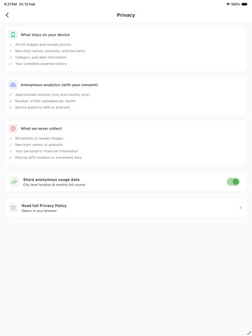 Expnz - AI Expense Tracker iPad screenshot