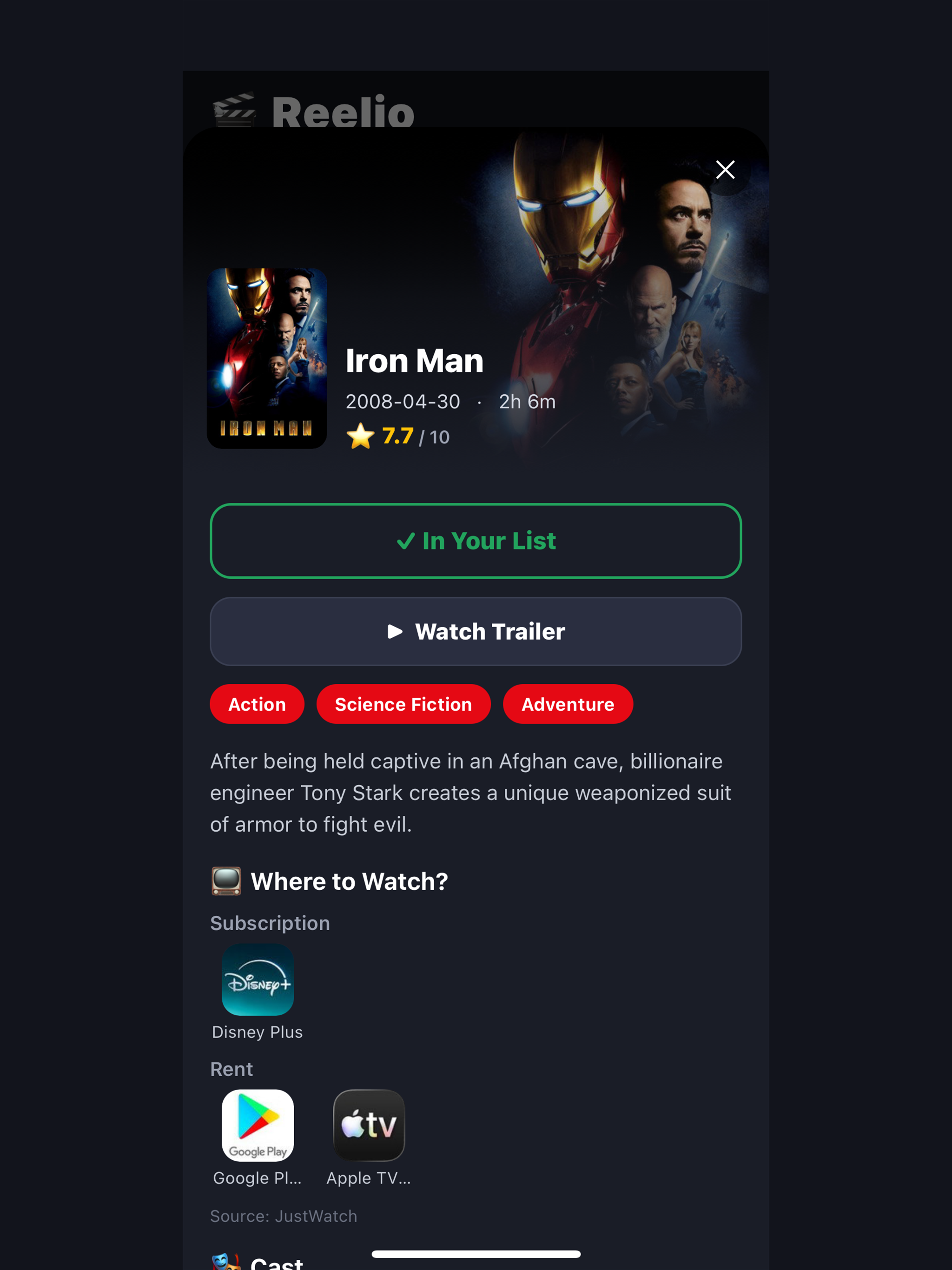 Reelio: Movie & TV Watchlist screenshot 9