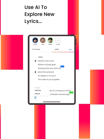 Cord: Music Collaboration iPad screenshot