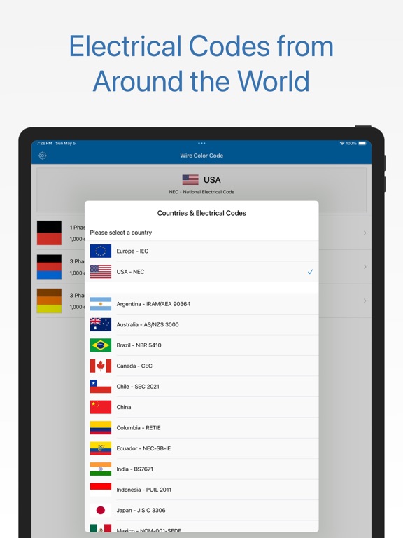 Wire Color Code iPad screenshot 6 - Productivity app