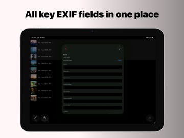 Exif Editor - DNG Metadata iPad screenshot