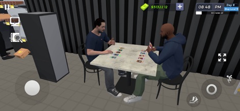 TCG Card Trade Manager - Witness the app's simulation of intense one-on-one card duels at custom game tables, showcasing focused player interactions.