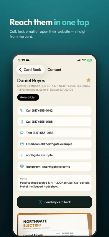 Fonym: Business Card Scanner screenshot 3 of 6