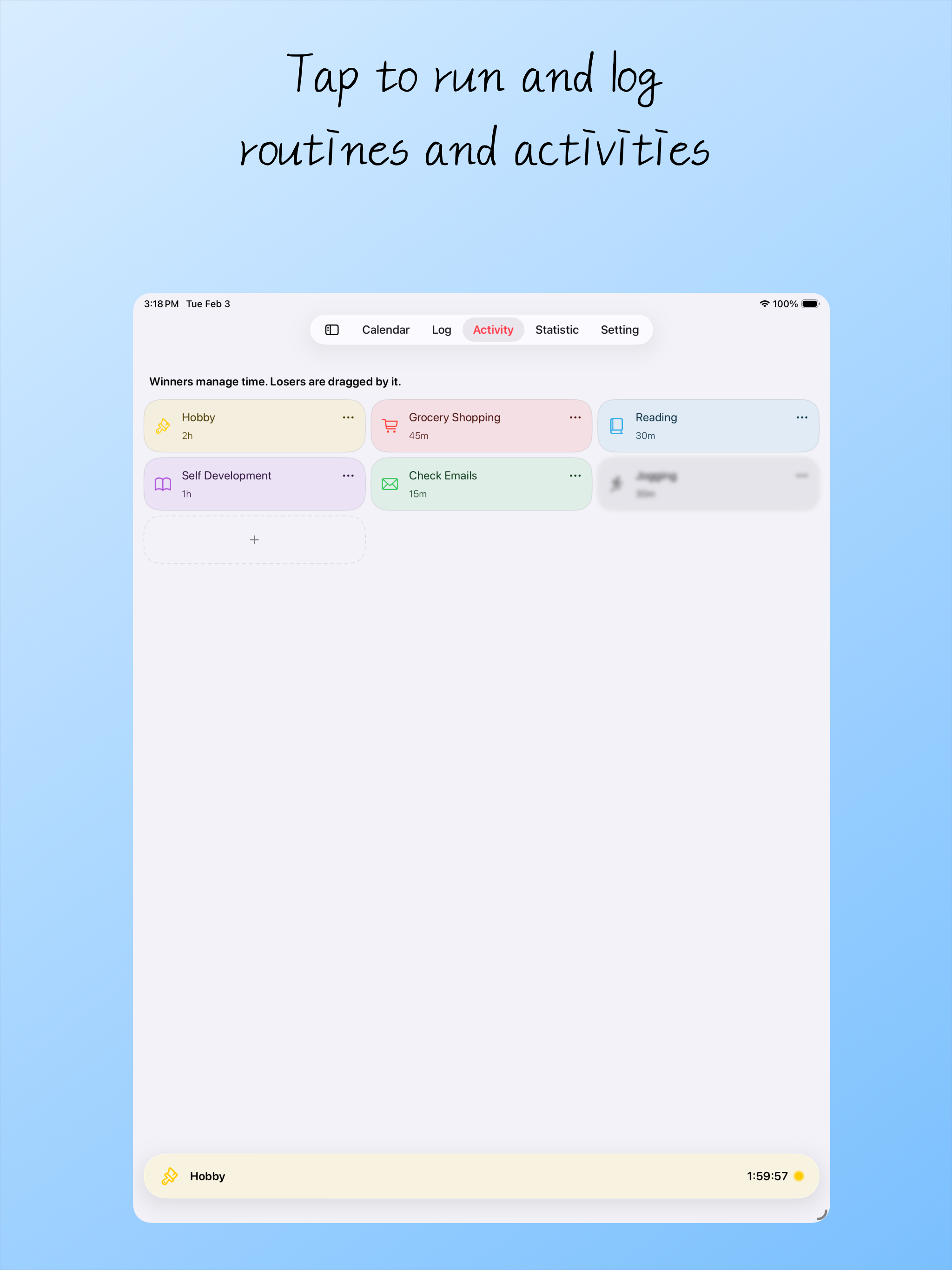 PlanBuddy: Time Logs&Routines