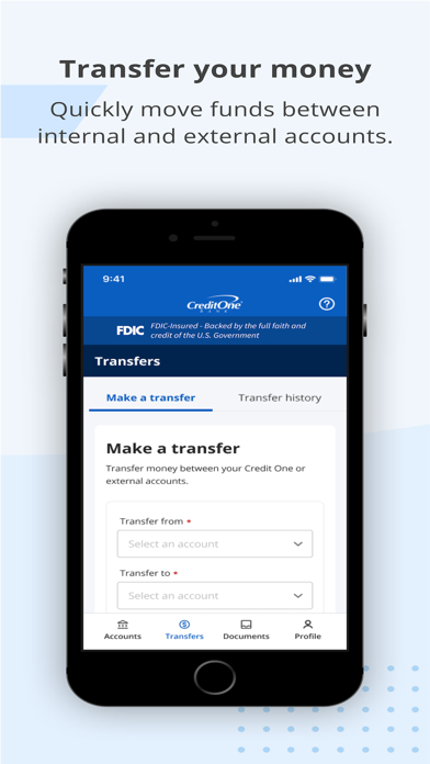 Credit One Bank Deposits Screenshot