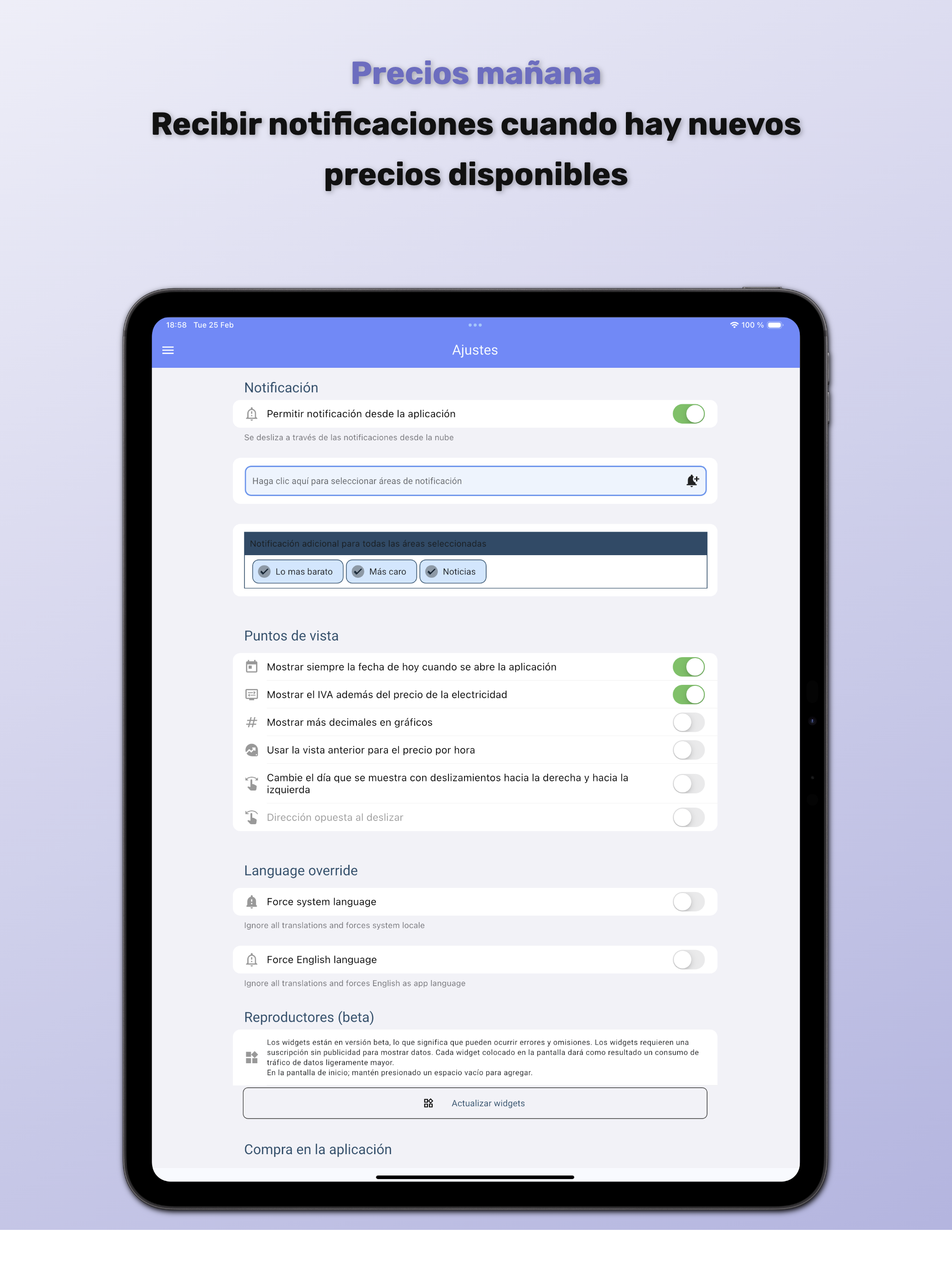 Precio spot (Precio de la luz)