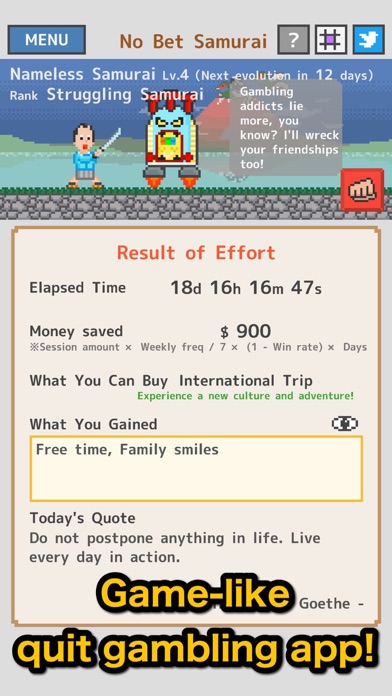 Quit Gambling - No Bet Samurai Screenshot