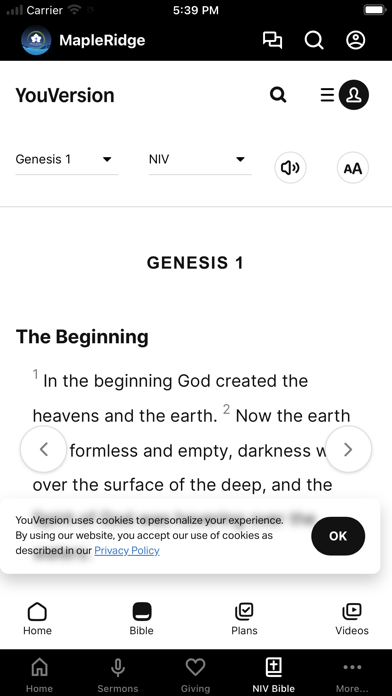 MapleRidge Church Screenshot