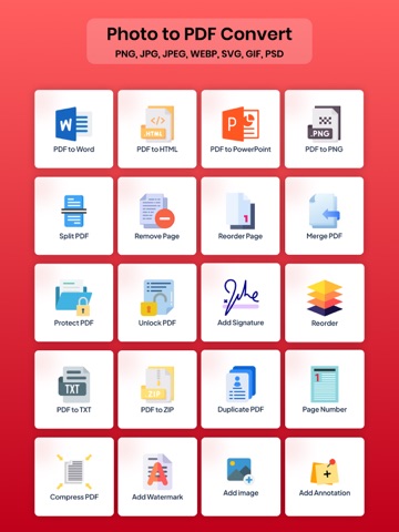 PDF Photo: PDF to Word Maker iPad screenshot