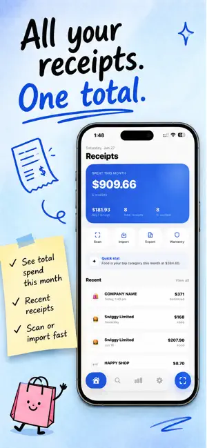 Receipt Organizer & Scanner‎ screenshot 1