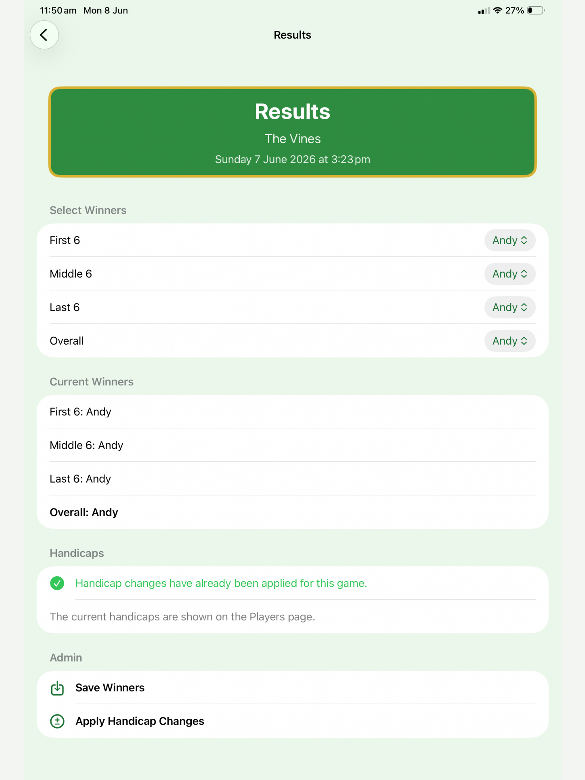 GolfHandicapGo screenshot 11